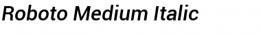 Roboto Medium Italic Font