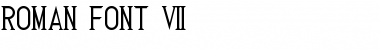 Roman Font 7 Regular Font