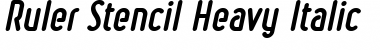 Download Ruler Stencil Heavy Font
