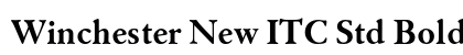 Winchester New ITC Std Bold Preview