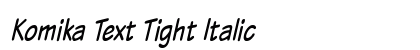 Komika Text Tight Italic Preview