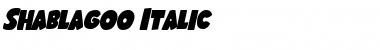 Shablagoo Italic Font