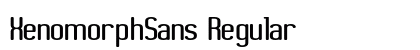 XenomorphSans Regular (OpenType) Font Preview