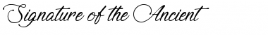 Signature of the Ancient Regular Font
