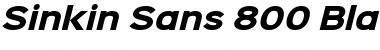 Sinkin Sans 800 Black Italic 800 Black Italic Font