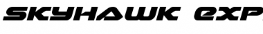Skyhawk Expanded Italic Font