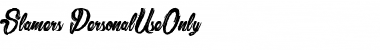 Slamers_PersonalUseOnly Regular Font