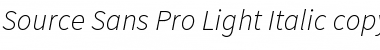 Source Sans Pro Light Italic Font