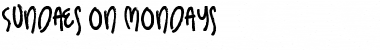 Sundaes on Mondays Regular Font