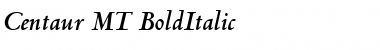 Centaur MT BoldItalic Font