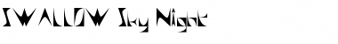 SWALLOW Sky Night Regular Font