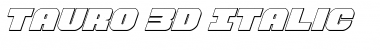 Tauro 3D Italic Font