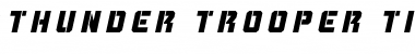 Thunder Trooper Title Italic Font