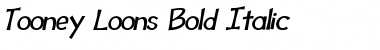 Tooney Loons Bold Italic Font