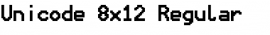 Unicode 8x12 Regular Font