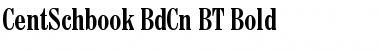 CentSchbook BdCn BT Bold