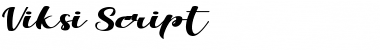 Viksi Script Regular Font