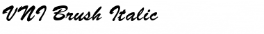 VNI-Brush Italic Font