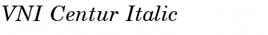 VNI-Centur Italic Font