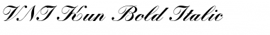 VNI-Kun Bold-Italic Font