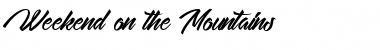 Weekend on the Mountains Regular Font
