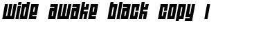 Wide awake Black Regular Font