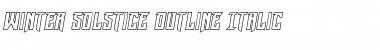 Winter Solstice Outline Italic Outline Italic Font