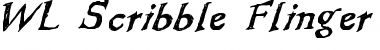 WL Scribble Flinger Regular Font