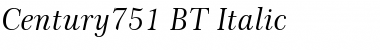 Century751 BT Italic Font