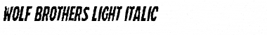 Wolf Brothers Light Italic Light Italic Font