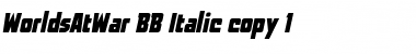 WorldsAtWar BB Italic Font