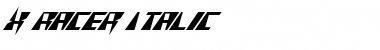 X-Racer Italic Italic Font