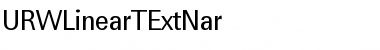 URWLinearTExtNar Regular Font