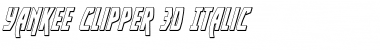 Yankee Clipper 3D Italic Italic Font