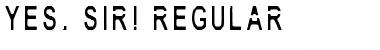 Yes, Sir! Regular Font