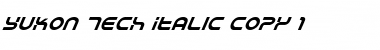 Download Yukon Tech Italic Font