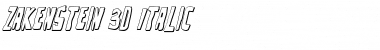 Download Zakenstein 3D Italic Font