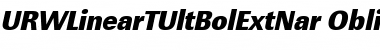 URWLinearTUltBolExtNar Font