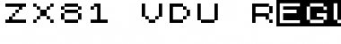 ZX81 VDU Font