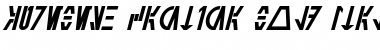 Aurebesh Cantina Bold Italic