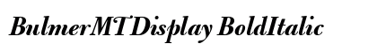 BulmerMTDisplay BoldItalic Preview