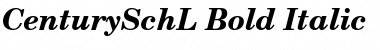 CenturySchL Bold Italic Font