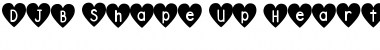 Download DJB Shape Up Hearts Font