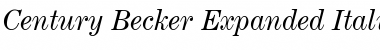 Century Becker Expanded Italic