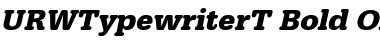 URWTypewriterT Bold Oblique Font