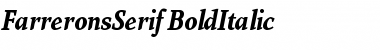 Farrerons Serif Bold Italic Font