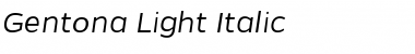 Gentona Light Italic Regular Font