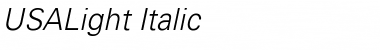 USALight Italic Font