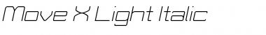 Move-X Light Italic Font
