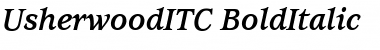 UsherwoodITC Bold Italic Font